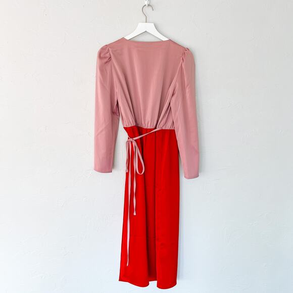 Warehouse Two Tone Wrap Dress NWT size 6 US - Picture 6 of 7